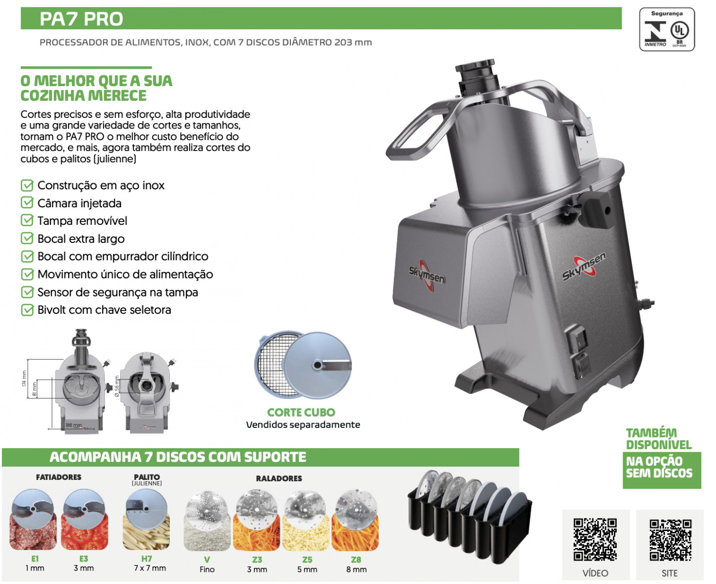 Processador de Alimentos PA-7 Pro Skymsen