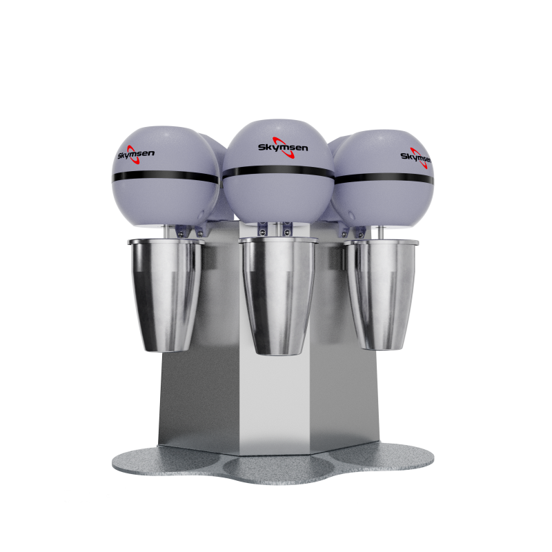 BATEDOR DE MILKSHAKE, COPO INOX, 3 HASTES